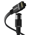 Cat 8 Ethernet Cable 3 ft, Nylon Braided High Speed Network Cable LAN Cable Patch Cord, 40Gbps 2000Mhz SFTP