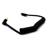 Spring Coiled USB C Cable, 90 Degree Angle USB 3.1 Male to USB 3.1 Male Fast Data Charging Cord Type C Extension