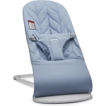 BabyBjorn Bounceur en tissu tissé - Couette de pétale, bleu sur cadre gris clair