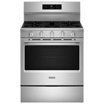 Maytag 30" 5.0 Cu. Ft. Fan Convection 5-Burner Freestanding Gas Air Fry Range (MFGS6030RZ) - Stainless Steel