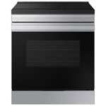 Open Box - Samsung BESPOKE 30" 6.3 Cu. Ft. Fan Convection Induction Slide-In Electric Range - Stainless Steel
