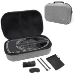 Hard Travel Case for Oculus Quest 2 VR Gaming Headset, Controllers Accessories Shockproof EVA Hard Shell Carrying Case Storage Bag with Shoulder Strap, Also Fits Elite Strap –Grey