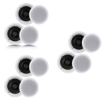 Pyle PDIC1661RD 6.5" 200 Watt dans le plafond/la roue 2 Paire de système de haut-parleur de la voie (3 Pk)