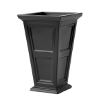 FCMP Boîte de planteur extérieur Chelsea avec caractéristique d'auto-arrosage, noir (2 Boîte)