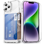 Wallet Case for iPhone 11 Pro 5.8 inch with Card Holder Slot Shockproof Protective Soft TPU+Hard PC Slim Clear Cover