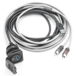 Clarion CMC-USB/3.5MM-PNL Combo 3.5 mm Audio Jack and 9 Wire USB Port for Panel-Mounting