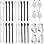 4 Pack Stylus Pen Nibs Replacement Tips Kit Compatible with Samsung Note 10/Note 10 Plus/Note10 5G/Note10+ 5G/Tab S6 T860 T865 – 20 Tips + 4 Removal Needles + 4 Tweezers (Black)