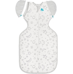 Love Pour rêver Swaddle UP Sac de transition Bambou 1.0 TOG - Crème Lune & Etoiles (Moyenne, 13-18.5 lb)