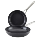KitchenAid Hard-Anodized Ensemble de poêles antiadhésifs à induction, 2-Piece, Noir mat