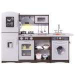 Costway Kitchenette pour enfants avec lumières réalistes & Sons Ice Maker Stoves Sink Oven