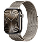 Apple Watch Series 10 (GPS + Cellular) 46mm Natural Titanium Case with Natural Milanese Loop - Small/ Medium