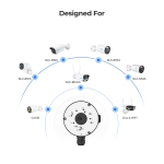 Reolink Boîte de Jonction D20, Uniquement Conçue pour Les Caméras IP Reolink Dôme RLC-520A, RLC-820A, RLC-823A, RLC-1224A, RLC-833A, RLC-842A, RLC-523WA, RLC-542WA, Série E1 Outdoor