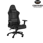 Open Box - Corsair TC100 RELAXED Ergonomic Leatherette Gaming Chair (2023) - Black