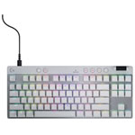 Logitech G PRO X Rétroéclairage rapide sans clé RGB Commutateurs analogiques magnétiques clavier de jeu - Blanc-Bilinguiste