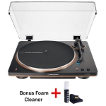 Audio-Technica AT-LP70XBT Fully Automatic Wireless Belt-Drive Turntable (Black/Bronze) - Bonus Gadget Cleaner Included!
