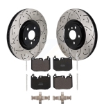 Front Drill Slot Brake Rotor Semi-Metallic Pad Kit For Mini Cooper Countryman BMW X2 228i KDF-101338