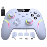 EasySMX X20 Jeux sans fil Controller-2 Déclencheur de voie, RGB Rétroéclairé, 1000Hz Taux de participation, 6-Axis Gyro, Boutons Mech-pour PC/Switch/Steam/Android