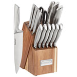 Cuisinart German Steel 15-Piece Knife Block Set (C77SS-15PGAC) - Stainless Steel/Wood