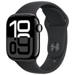 Koodo Apple Watch Series 10 (GPS + Cellular) 42mm Jet Black Aluminum Case with Black Sport Band - Small/ Medium - Monthly Tab Payment