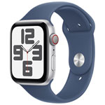 Koodo Apple Watch SE (GPS + Cellular) 44mm Silver Aluminum Case with Denim Sport Band - Small/Medium - Monthly Tab Payment