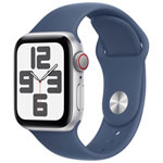 Koodo Apple Watch SE (GPS + Cellular) 40mm Silver Aluminum Case with Denim Sport Band - Small/Medium - Monthly Tab Payment