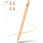 Stylus stylo pour écrans tactiles, compatible pour Android et iOS Comprimé/Phone, Crayon Stylus rechargeable pour Apple/Android/Tablet,Peach Orange