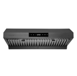 Hauslane | Hotte sous cabinet en acier inoxydable noir de 30 po - UC-PS18BSS-30