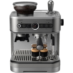PHILIPS Barista Brew Semi Automatic Espresso Machine - Single & Double Espresso + Americano Button, 250g Bean Container, Intuitive Guidance, Calibrated Tamping, Metal Silver (PSA32