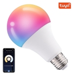 Bluetooth Remote Control LED Night Light Bulb E27 RGB 220V 15W Dimmable LED Lamp For Bedroom Decor Work With Tuya Smart Life APP