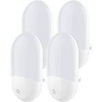 Night Light Plug in Night Light, 4pcs Motion Sensor Night Light Creative Bedside Smart Home Sensor Eye Protection Lamp with Light Sensor for Bedroom Bathroom Living Room