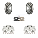 Front Brake Caliper Coat Rotor And Ceramic Pad Kit For Ford Expedition Lincoln Navigator KCG-100336N