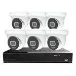 CTVISION 5MP Wired Two Way Audio Security Camera System, 6 Camera Surveillance Kit Outdoor DIY 2TB HDD Included for Home Business Security Camera System