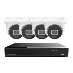 CTVISION 5MP Wired Two Way Audio Security Camera System, 4 Camera Surveillance Kit Outdoor DIY 1TB HDD Included for Home Business Security Camera System