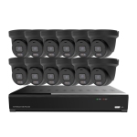 CTVISION 5MP Wired Two Way Audio Security Camera System, 12 Camera Surveillance Kit Outdoor DIY 4TB HDD Included for Home Business Security Camera System