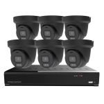 CTVISION 5MP Wired Two Way Audio Security Camera System, 6 Camera Surveillance Kit Outdoor DIY 2TB HDD Included for Home Business Security Camera System