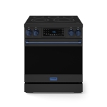 Gordon Ramsay by THOR Kitchen 30 Inch Professional Electric Range with Tilt Panel Touch Control in Black/Navy Blue
