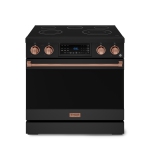 Gordon Ramsay by THOR Kitchen 36 Inch Professional Electric Range with Tilt Panel Touch Control in Black/Rose Gold