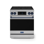 Gordon Ramsay par THOR Cuisine 30 Gamme électrique professionnelle de pouce avec contrôle tactile de panneau de tilt en acier inoxydable/Navy Blue