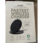 Tylt Crest 15W Wireless Charging Convertible Stand - Black