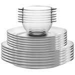 Duralex Lys 18-Piece Tempered Glass Dinnerware Set - Clear