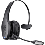 Bluetooth Headset with Microphone, Trucker Headset Bluetooth Wireless Noise Cancelling & Mute Button, 55 Hours Working Time Wireless On-Ear Headset