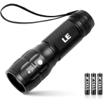 Lighting EVER LED Flashlight, Tactical Flashlight, High Lumens Flashlights, Brightest Flashlight Adjustable Mini Flashlight, Waterproof Small Flashlight, AAA Batteries Included
