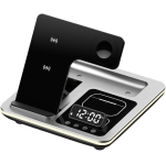 Five-in-One Foldable Wireless Charging Station - Adjustable Charging Stand, Multi-Device Compatible Charging Station and Clock-Apple Series Exclusive