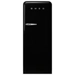 Open Box - Smeg 50's 24" 9.2 Cu. Ft. All-Fridge Refrigerator (FAB28URBL3) - Black - Scratch & Dent