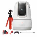 Canon PowerShot PICK PTZ Camera (White) + 64GB Memory Card + Flexible Tripod Bundle (International Version)