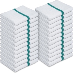 Colour: White Bar Mops Green Stripe