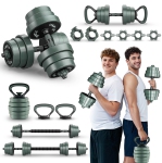 IMFIT AIO Weight Adjustable Dumbbells 1.65 to 52lbs | Dumbbells, Barbells, Kettlebells, Push-Up Bars for Full-Body Workout | Premium Adjustable Weight set for Home Gym Fitness