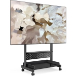 FITUEYES TV Stand with Wheels for 40 to 85 inch LED LCD Flat Screen, Max VESA 600x400mm, Holds Up to 132 lbs, Corner TV Stand Mount with Storage