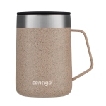 Contigo - Streeterville Stainless Steel Travel Mug with Handle, Sliding Lid, Insulated, 14oz / 414ml, Brown Sugar Speckled