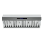 Forno Palazzo 48-Inch Wall Mounted Range Hood, Stainless Steel, Heavy Duty Baffle Filters, Remote Control